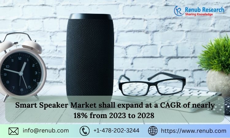 Smart Speaker Market shall expand at a CAGR of nearly 18% from 2023 to 2028 | Size| Trends| Growth| Outlook | Renub Research