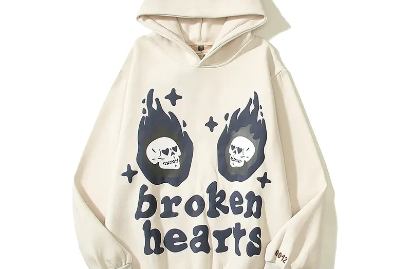 Broken Planet Broken Heart Hoodie- White