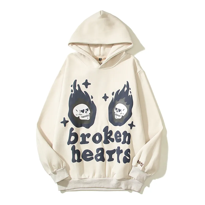 Broken Planet Broken Heart Hoodie- White