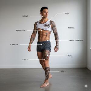 different placing of tattoos