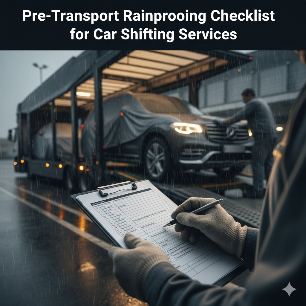 Pre-Transport Rainproofing Checklist for Car Shifting Services
