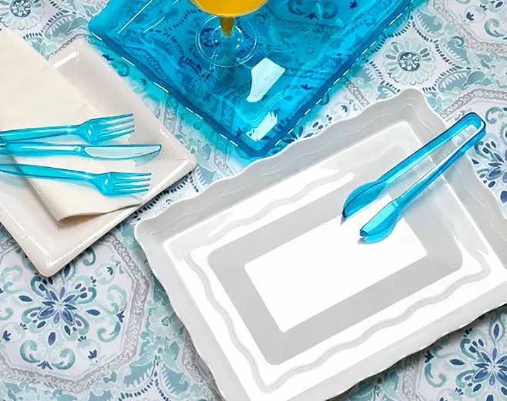 disposable plastic serving trays