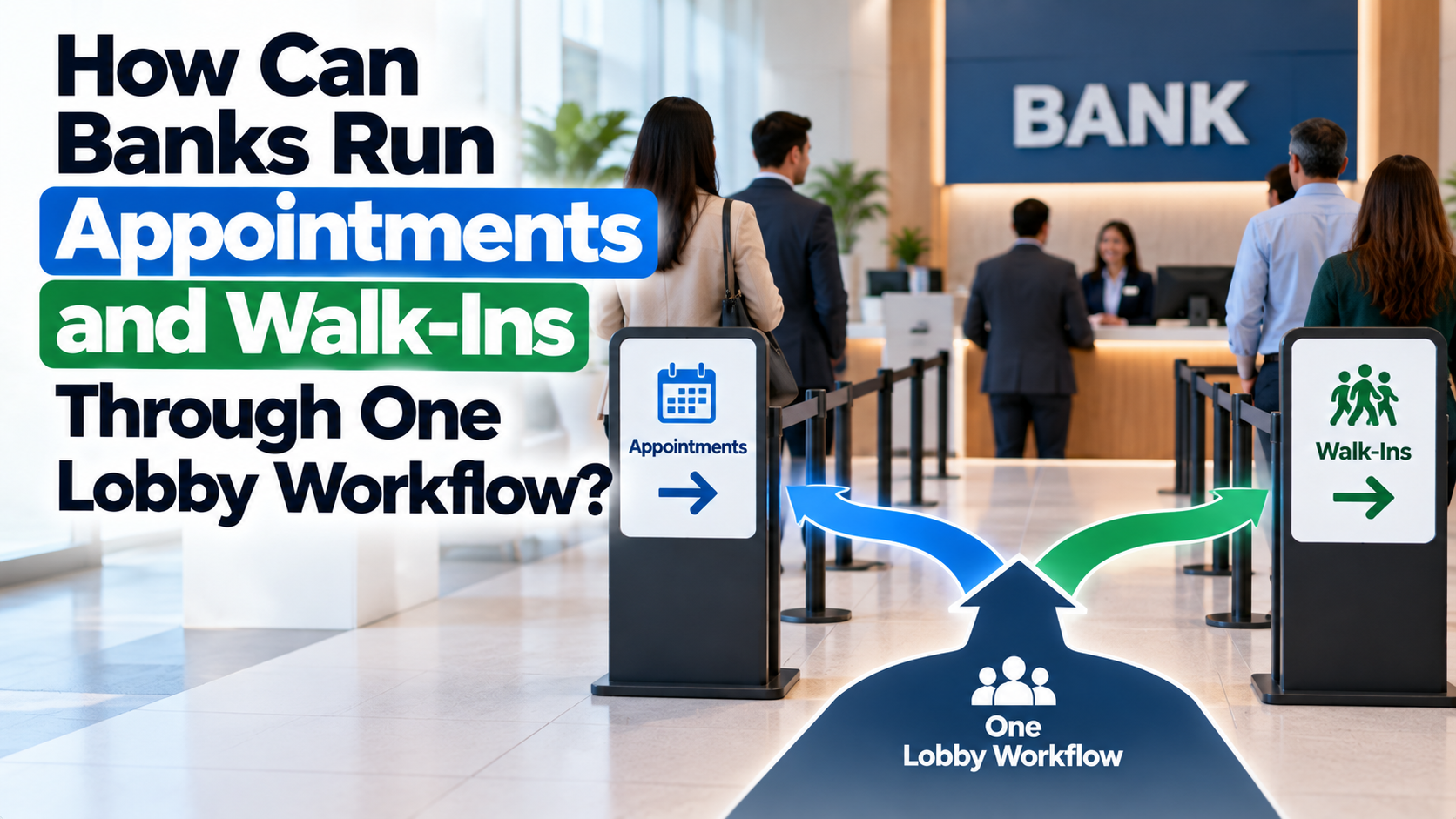 How Can Banks Run Appointments And Walk-Ins Through One Lobby Workflow?